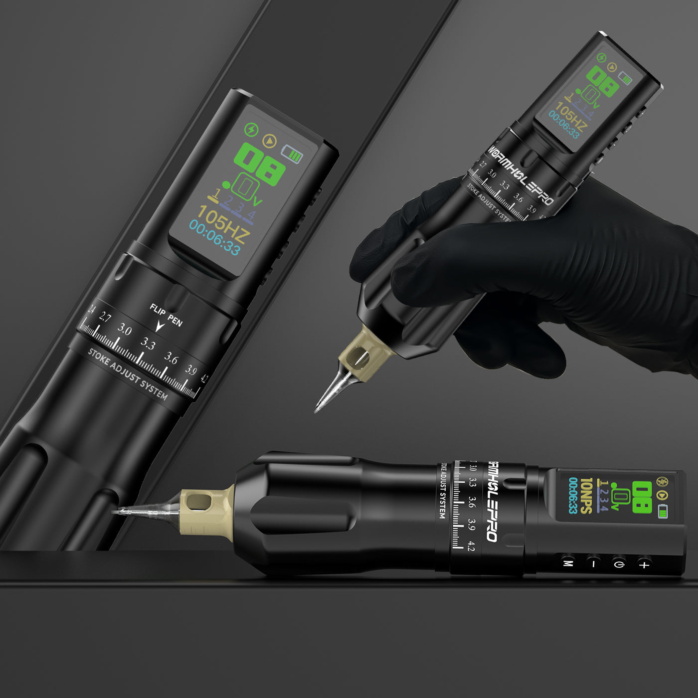 7 Stroke Multi-functional Wireless Precision Tattoo Pen Machine | WormholePRO Aquila