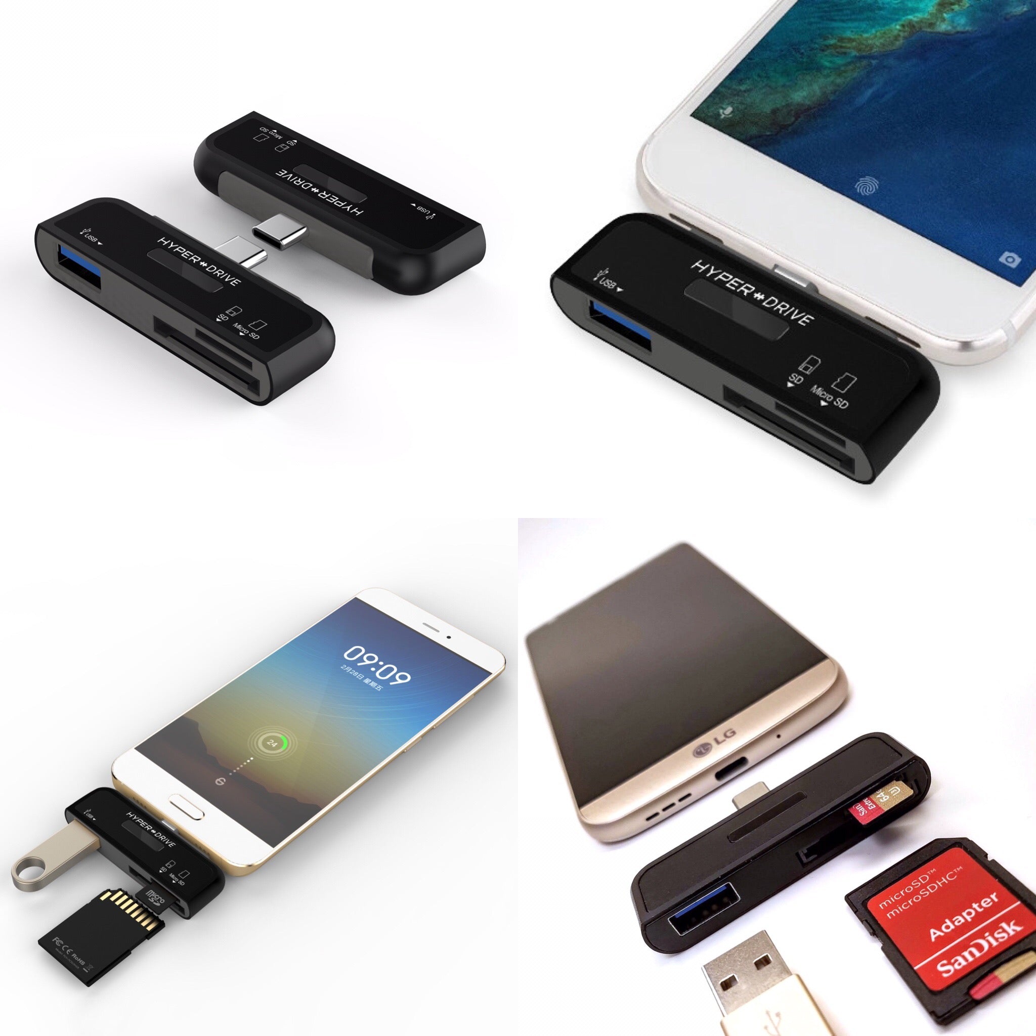 HyperDrive 3-in-1 Connection Kit for USB Type-C Smartphones