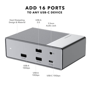 HyperDrive GEN2 16-in-1 USB-C Docking Station