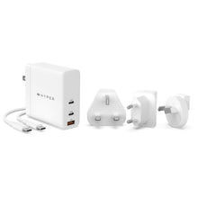 Load image into Gallery viewer, Power On - 4-in-1 Wireless Charge &amp; 140W GaN Charger with International Adapters Bundle
