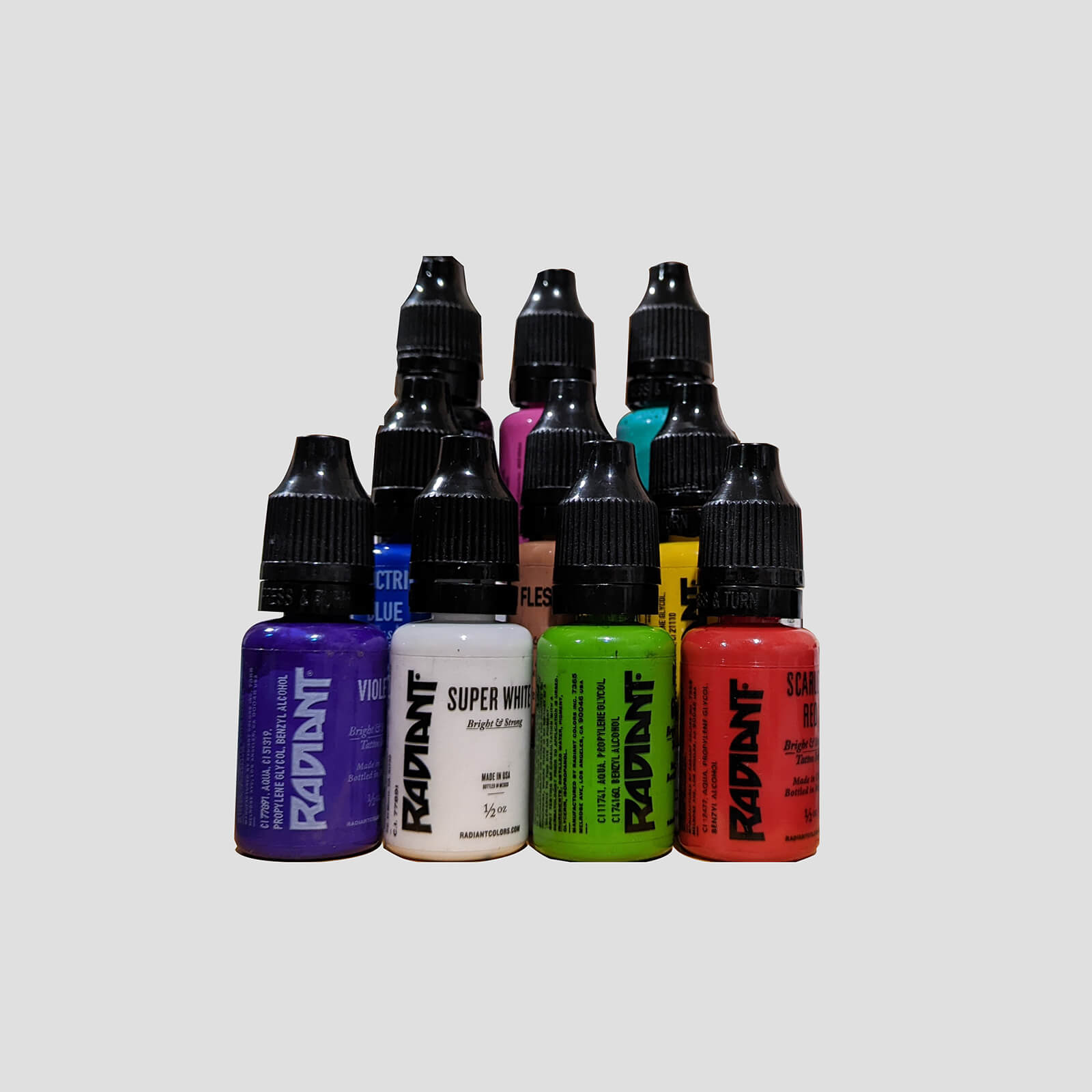 Radiant Colors 10 Color Tattoo Ink Set(only ship to USA)