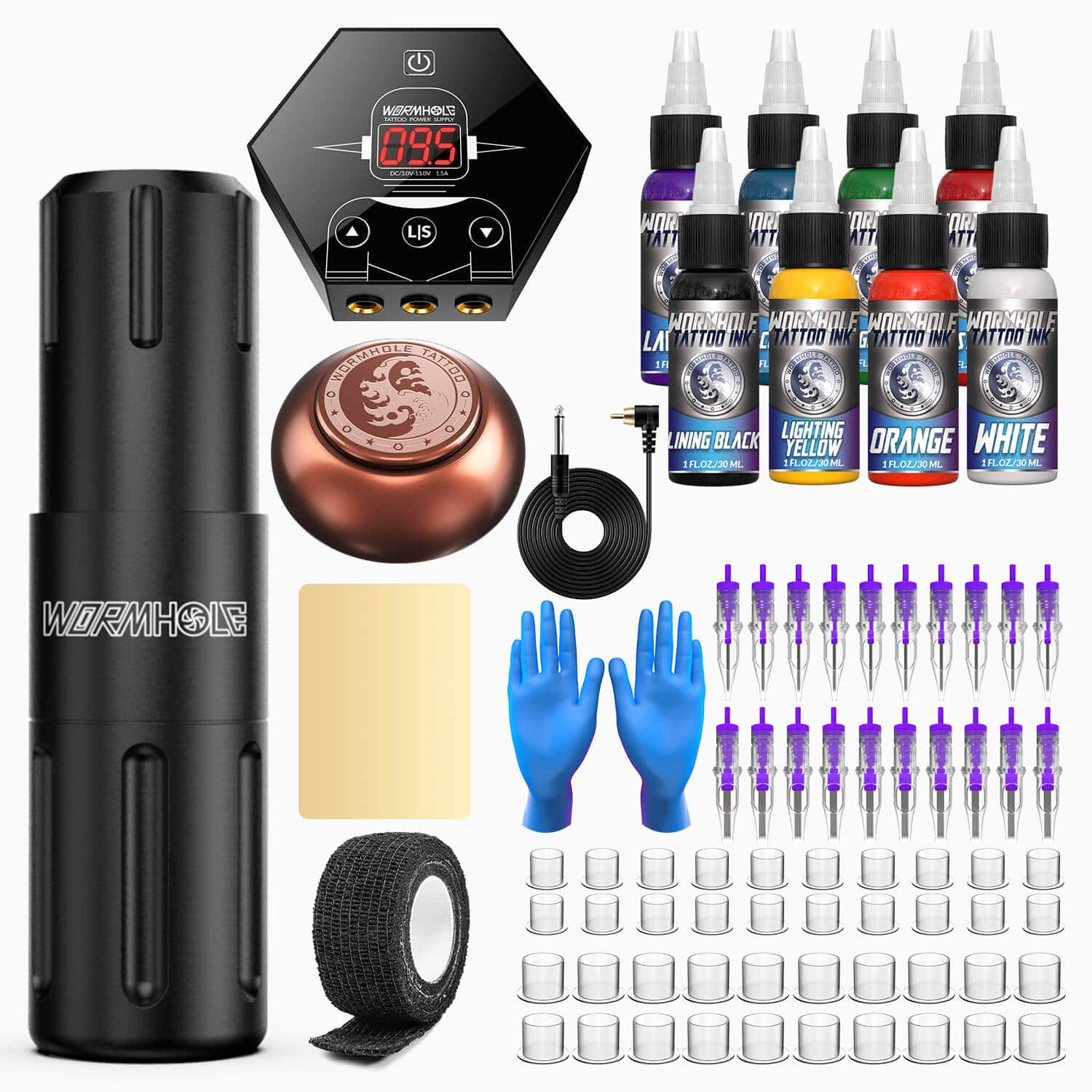 Magnetic Tattoo Pen Kit with Tattoo Cartridge Needles