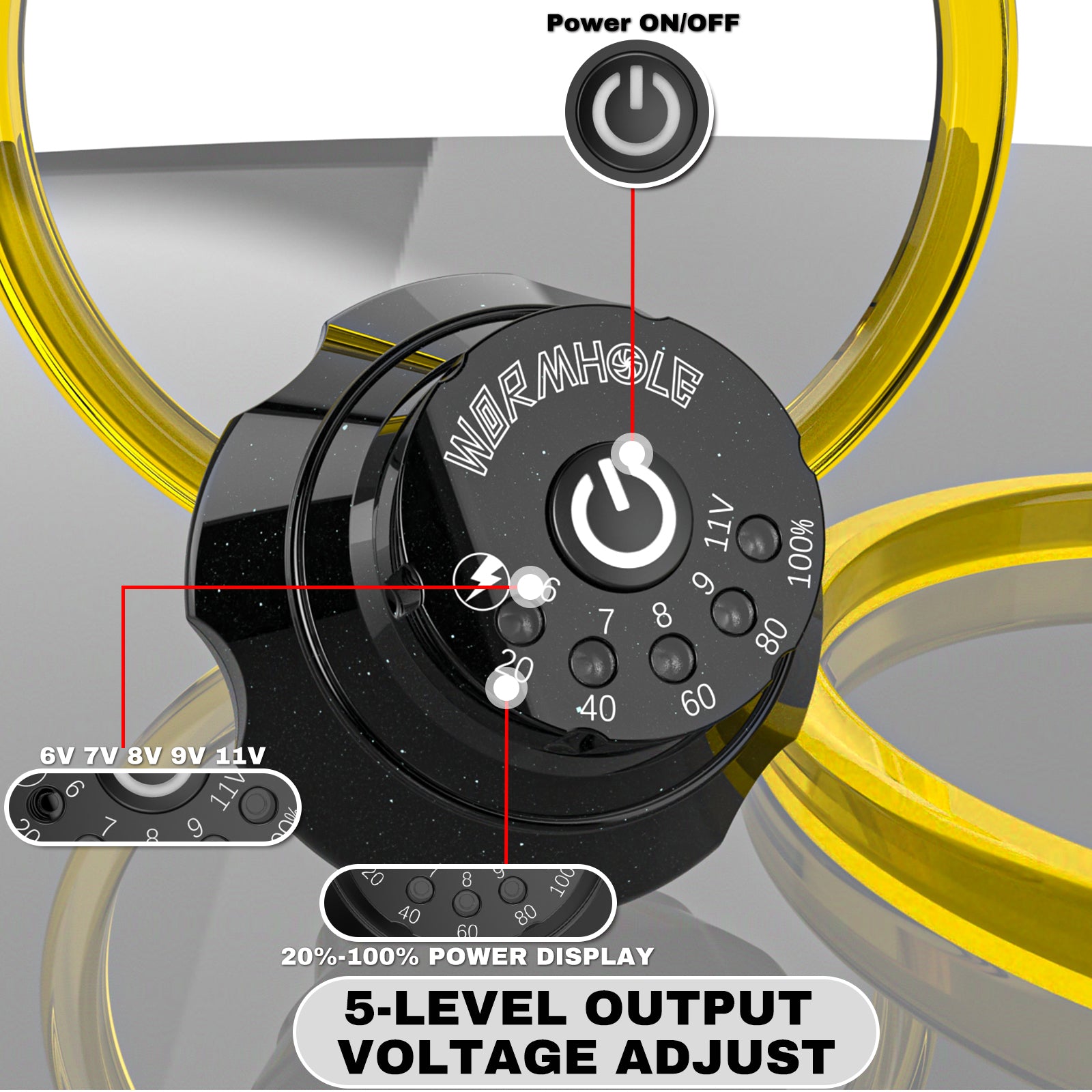 Wormhole Tattoo Battery Wireless WA04